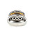 Sterling Silver Two Toned CZ Round Cut Cluster Statement Ring Size 8