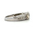 Sterling Silver CZ Round Cut With Accents Stones and Vintage Inspired Band Work Fashion Ring Size 8