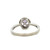 Sterling Silver Amethyst Round Cut Solitaire With A Diamond Cut Halo And Band Work Fashion Ring Size 8