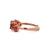 Sterling Silver Rose Tone Multi Gemstone Princess Cut Stacker Ring Size 6