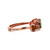 Sterling Silver Rose Tone Multi Gemstone Princess Cut Stacker Ring Size 6