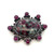 Sterling Silver Jasper Oval Cut With Ruby Accents Cabochon Pendent Brooch