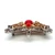 Sterling Silver Multi Gemstones Vintage Inspired Butterfly Pendent Brooch