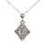 Sterling Silver CZ Vintage Inspired Art Deco Style Necklace