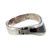 Vintage Sterling Silver Mexican Tiger's Eye Onyx Inlay Interlocking Bangle Bracelet