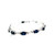 Sterling Silver Sapphire Oval Cut Four Prong Setting Tennis Bracelet