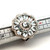 Sterling Silver Aquamarine Oval Cut Cluster With White Sapphire Accents Statement Ring Size 7