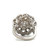 Sterling Silver Aquamarine Oval Cut Cluster With White Sapphire Accents Statement Ring Size 5