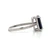 Sterling Silver Sapphire Emerald Cut Four Prong Setting With CZ Band accents Fashion Ring Size 8