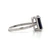 Sterling Silver Sapphire Emerald Cut Four Prong Setting With CZ Band accents Fashion Ring Size 9.5