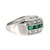 Vintage Sterling Silver Simulated Emerald CZ Band Size 6