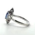 18K White Gold 1.72ct Sapphire .62cttw Diamond Accented Birthstone Engagement Ring Size 6.75