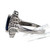 Sterling Silver Marquise Created Sapphire CZ Cluster Ring Size 7