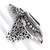 Vintage Sterling Silver Created Garnet Statement Ring Size 6