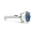 14K White Gold 1.68ct Cabochon Moonstone .08ct Diamond Accented Fashion Ring Size 6.5