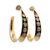14K Yellow Gold App 3.0cttw Round Diamond Bezel Setting Large Hoop Earrings