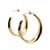 14K Yellow Gold App 3.0cttw Round Diamond Bezel Setting Large Hoop Earrings