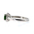 Sterling Silver Oval Cut Chrome Diopside Halo Ring Size 8