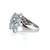 Sterling Silver Aquamarine Wide Cluster Band Ring Size 10.25