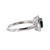 Sterling Silver Cushion Cut Chrome Diopside Halo Ring Size 8