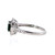Sterling Silver Cushion Cut Chrome Diopside Halo Ring Size 8
