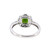 Sterling Silver Cushion Cut Chrome Diopside Halo Ring Size 8