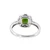 Sterling Silver Cushion Cut Chrome Diopside Halo Ring