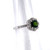 Sterling Silver Cushion Cut Chrome Diopside Halo Ring Size 8