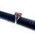 Sterling Silver Oval Cut Ruby Wide Cluster Band Ring Size 10