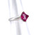 Sterling Silver Square Step Cut Pink Topaz Ring Size 6