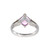 Sterling Silver Square Step Cut Pink Topaz Ring Size 6.75
