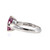 Sterling Silver Square Step Cut Pink Topaz Ring Size 7.75