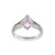Sterling Silver Square Step Cut Pink Topaz Ring Size 8.5