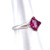 Sterling Silver Square Step Cut Pink Topaz Ring Size 8.5