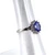 Sterling Silver Oval Cut Tanzanite Halo Ring Size 7