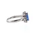 Sterling Silver Oval Cut Tanzanite Halo Ring Size 7