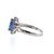 Sterling Silver Oval Cut Tanzanite Halo Ring Size 7