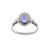 Sterling Silver Oval Cut Tanzanite Halo Ring Size 9
