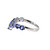 Sterling Silver Round Cut Tanzanite Chevron Ring Size 10.5