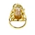 Sterling Silver Gold Tone Cultured Baroque Pearl Modernist Ring Size 8