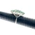 Sterling Silver Round Cut Emerald White Sapphire Floral Cluster Ring