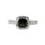 Sterling Silver Cushion Cut Chrome Diopside Halo Ring Size 7