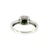 Sterling Silver Cushion Cut Chrome Diopside Halo Ring Size 7