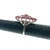 Sterling Silver Round Cut Ruby Floral Cluster Ring