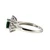 Sterling Silver Oval Cut Chrome Diopside Floral Halo Ring Size 5.25