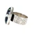 Sterling Silver Oval Dichroic Glass Statement Wide Band Ring Size 11.25