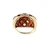 Stauer Sterling Silver Gold Tone Garnet & Amethyst Lattice Dome Ring Size 7