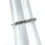 Sterling Silver Round Cut Twisted Diamond Stacker Ring Size 7
