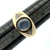 18K Yellow Gold Natural Star Sapphire App .70cttw Diamond Accented Flush Set Unisex Ring Size 9