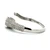 14K White Gold Diamond Emerald Eye Accent Wild Cat Wrap Ring Size 7